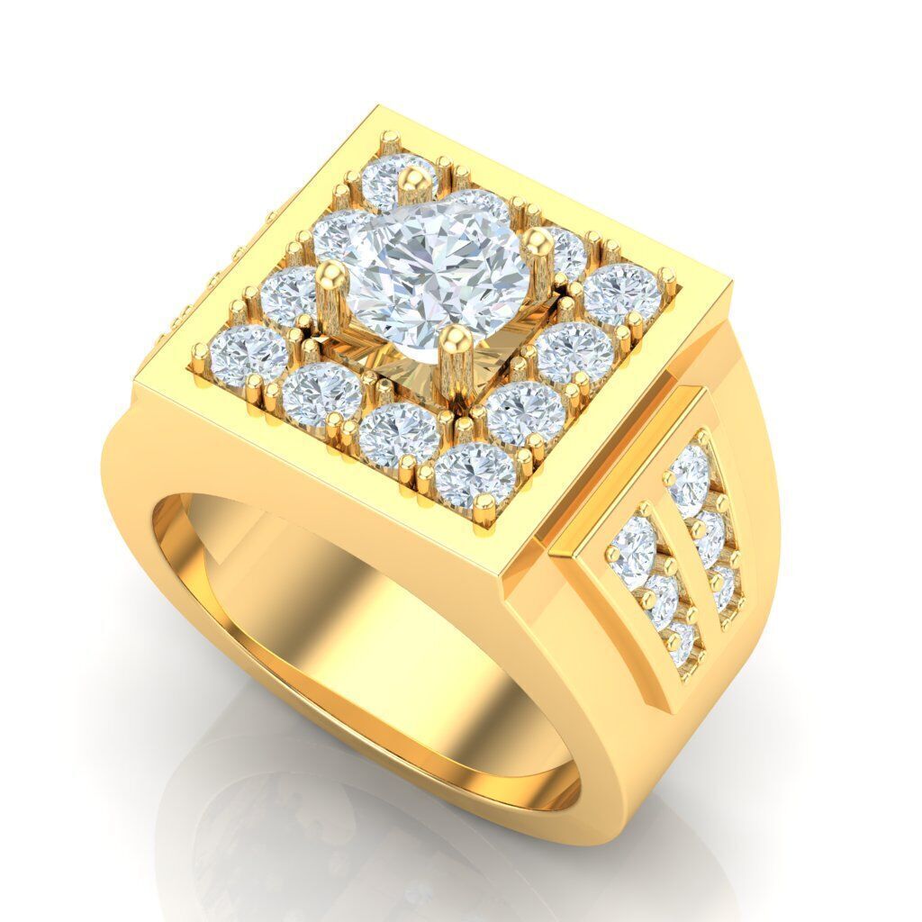 Ring For Men STL Ready For Print 1MR090 3D model_6