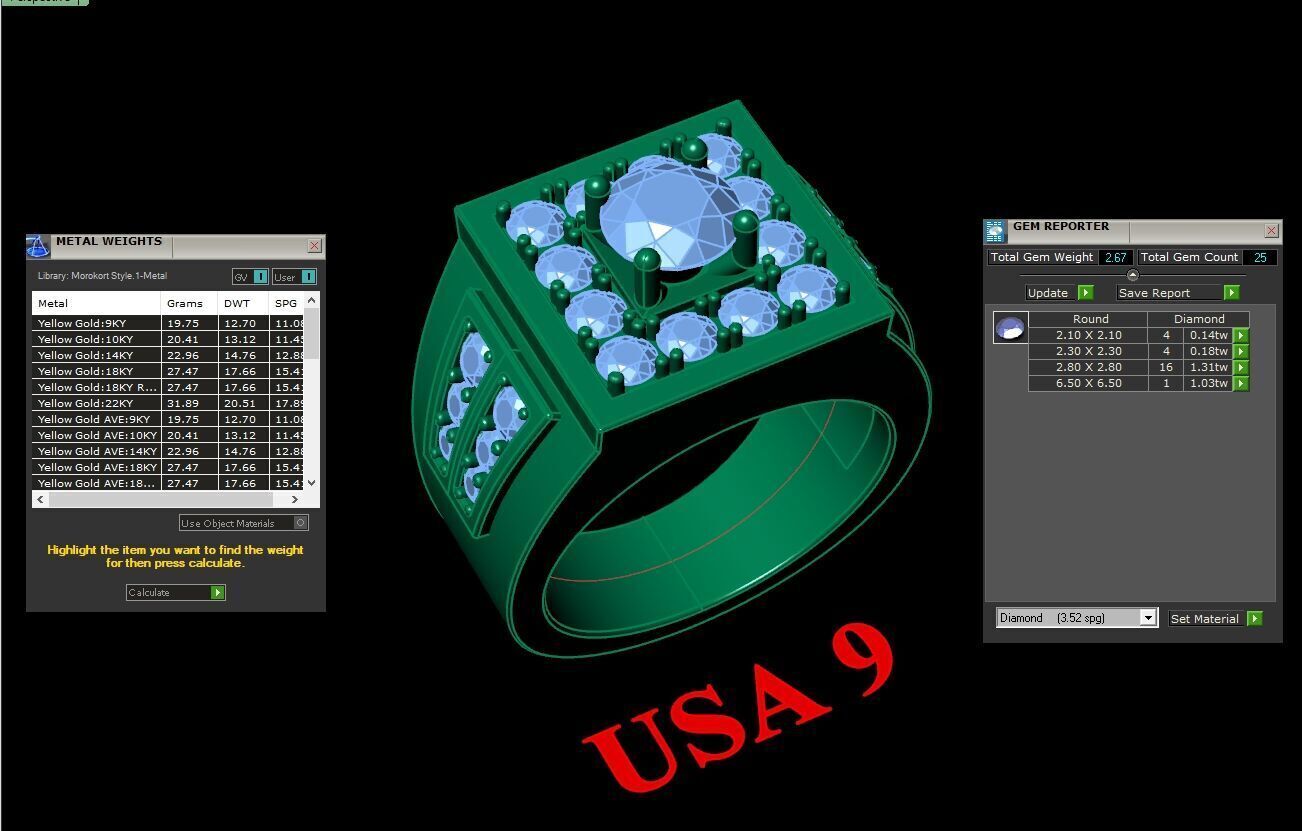 Ring For Men STL Ready For Print 1MR090 3D model_2