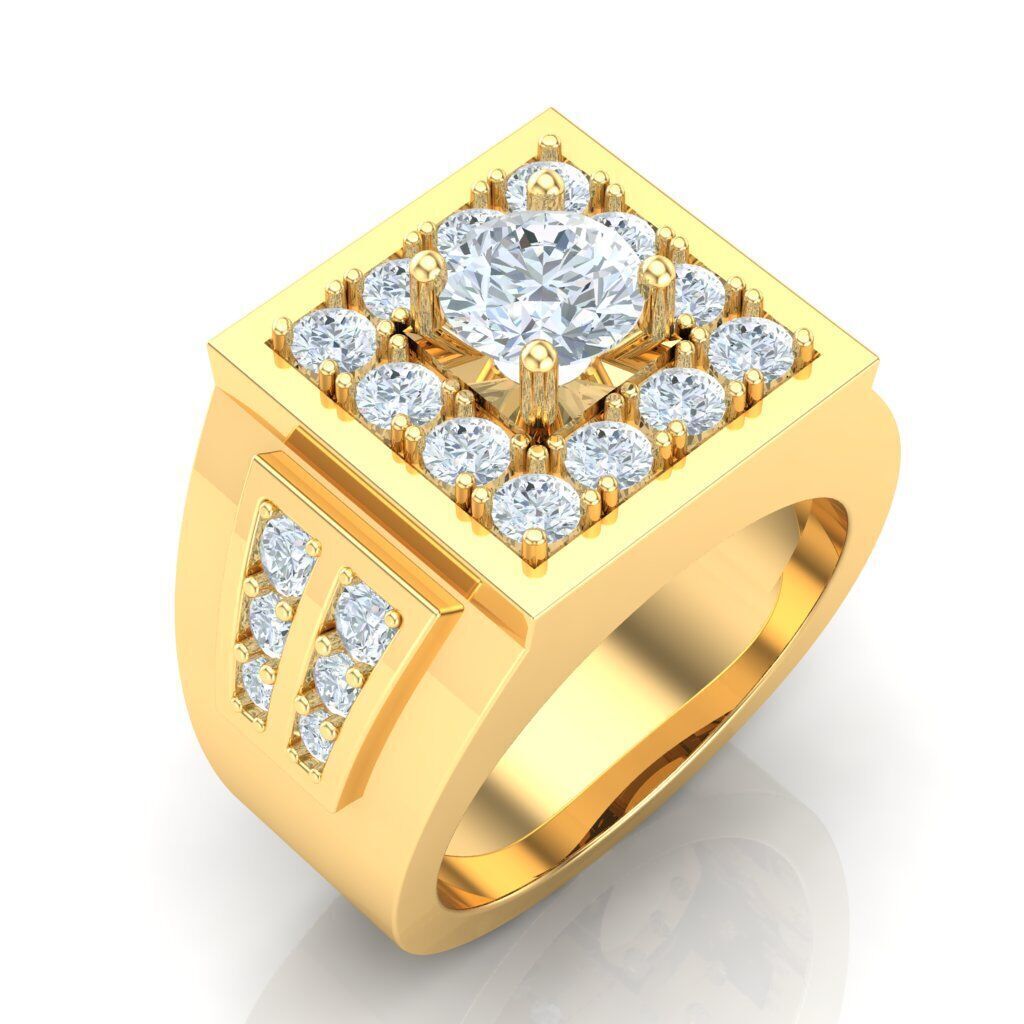 Ring For Men STL Ready For Print 1MR090 3D model_4