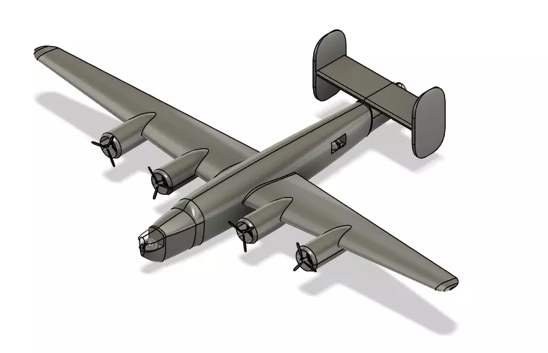 Consolidated B-24 Liberator 3D print model