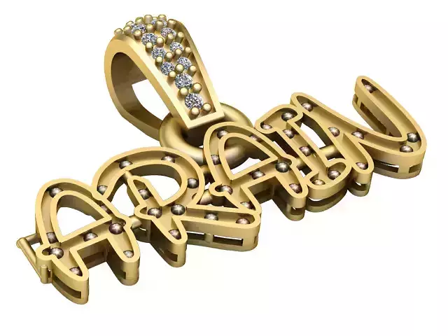  stylish gold  PANDANT 3D PRINTABLE MODAL 