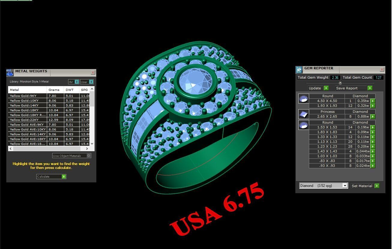 Ring For Men STL Ready For Print 1MR078 3D model_2