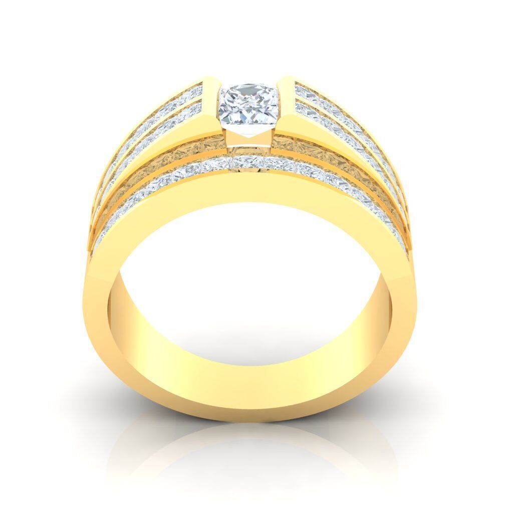 Ring For Men STL Ready For Print 1MR074 3D model_5