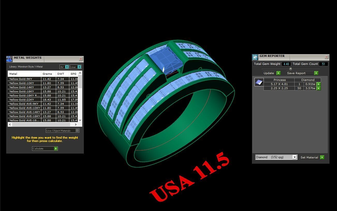 Ring For Men STL Ready For Print 1MR074 3D model_2