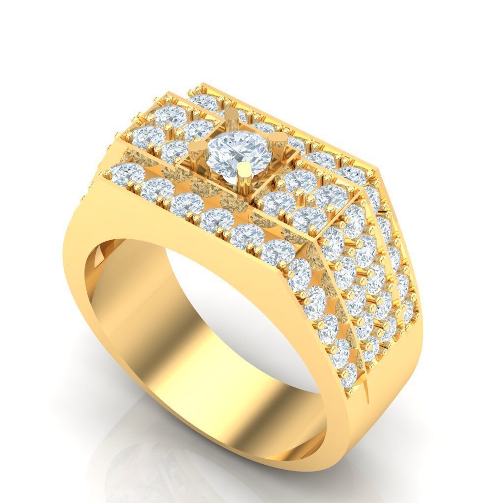 Ring For Men STL Ready For Print 1MR073 3D model_6