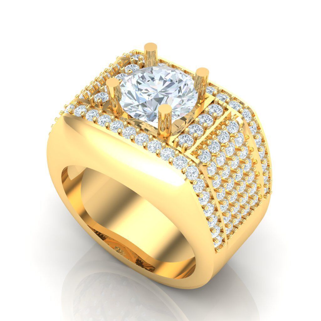 Ring For Men STL Ready For Print 1MR071 3D model_6