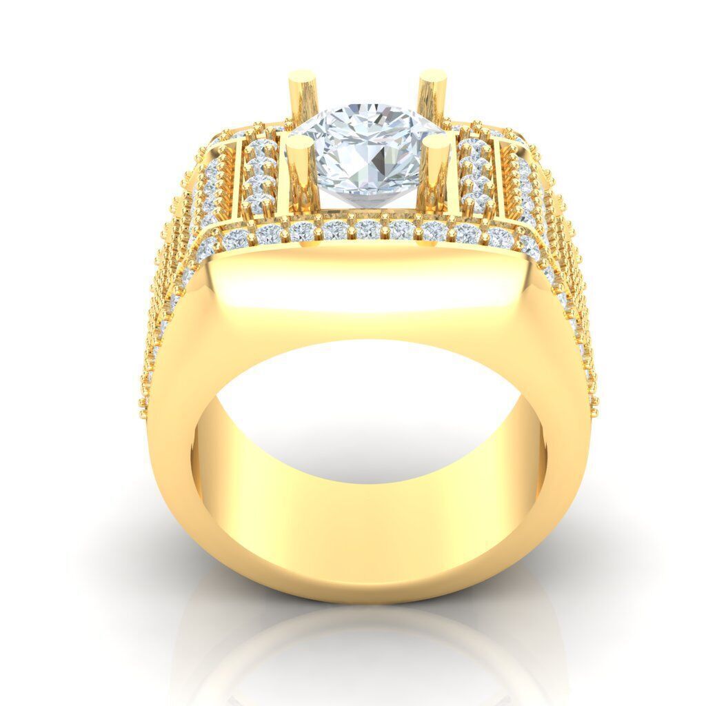 Ring For Men STL Ready For Print 1MR071 3D model_5