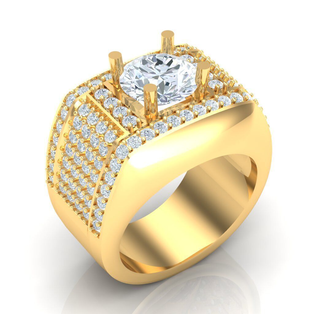 Ring For Men STL Ready For Print 1MR071 3D model_4