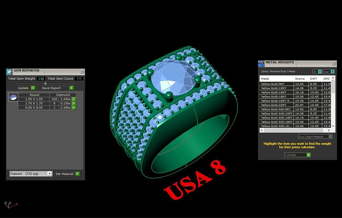 Ring For Men STL Ready For Print 1MR071 3D model_2