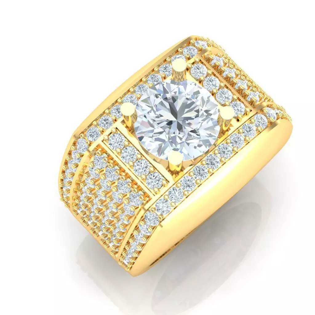 Ring For Men STL Ready For Print 1MR071 3D model_0