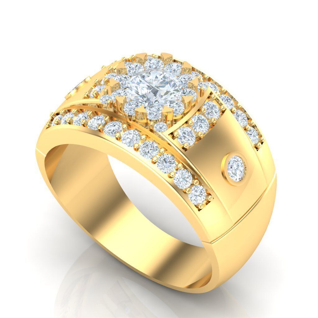 Ring For Men STL Ready For Print 1MR070 3D model_6