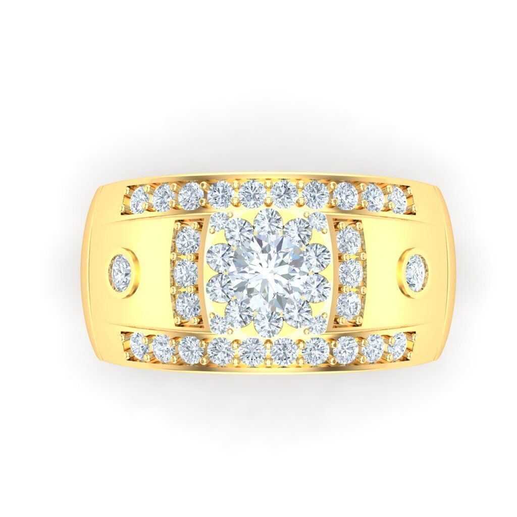 Ring For Men STL Ready For Print 1MR070 3D model_7