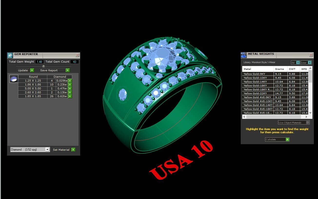 Ring For Men STL Ready For Print 1MR070 3D model_2