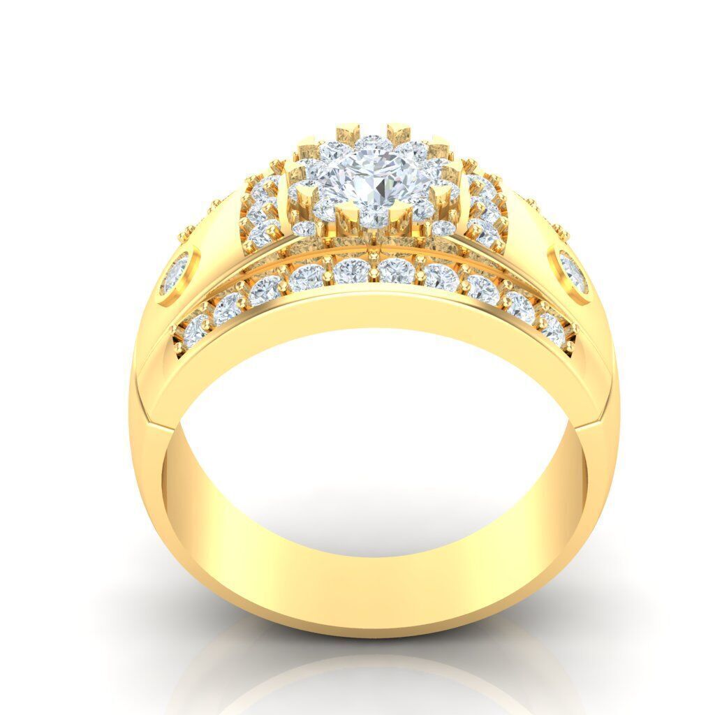 Ring For Men STL Ready For Print 1MR070 3D model_5