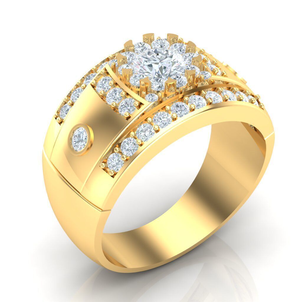Ring For Men STL Ready For Print 1MR070 3D model_4