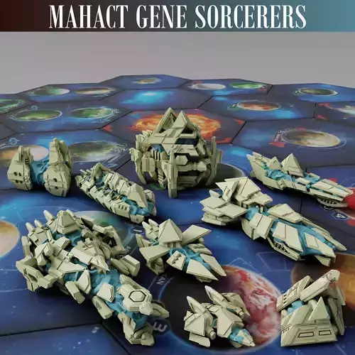 Twilight Imperium - Mahact Ships - 3D Print Models 3D print model