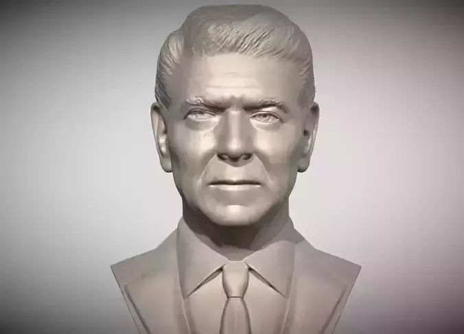 Ronald Reagan bust 3D print model