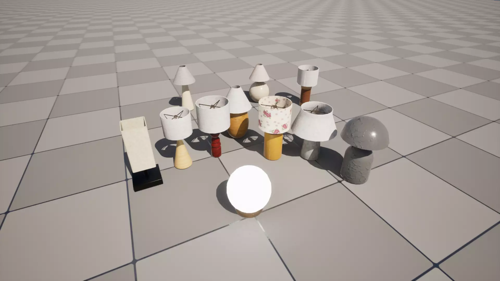 Lamps Low-poly 3D model
