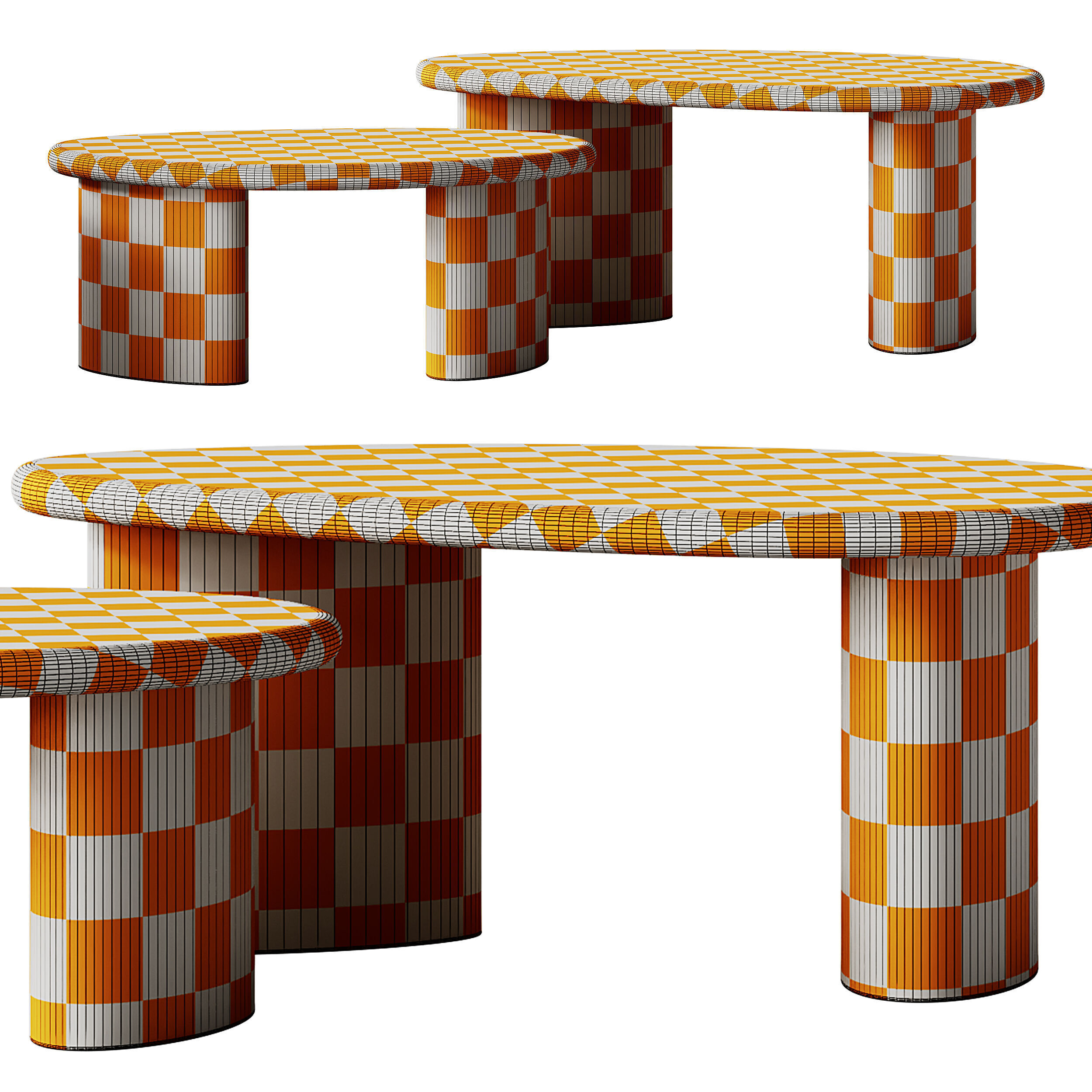 Fred and Wilma Coffee Tables by Nitzan Home 3D model_6