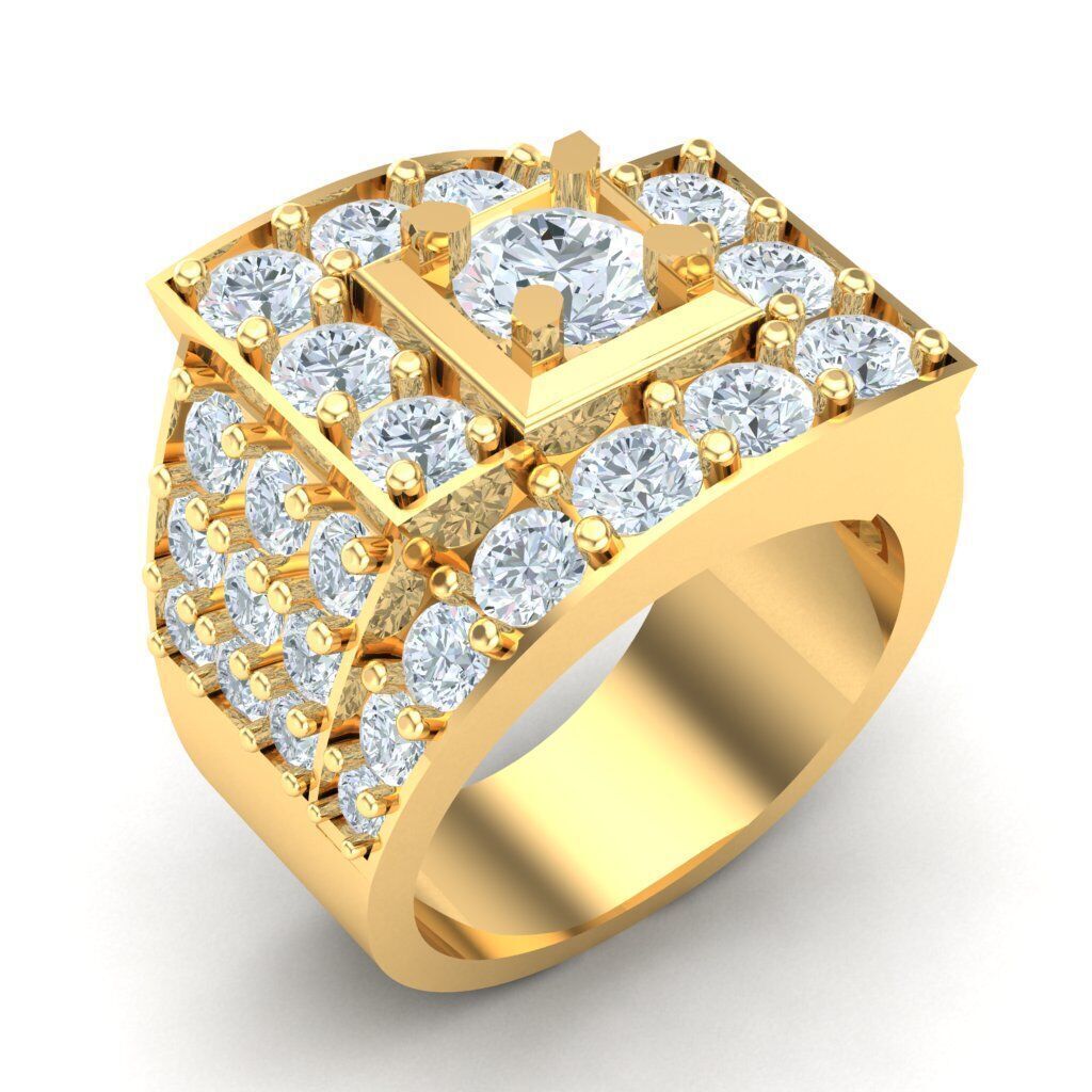 Ring For Men STL Ready For Print 1MR061 3D model_4