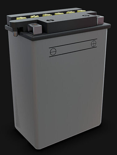 Battery 04 Low-poly 3D model 5