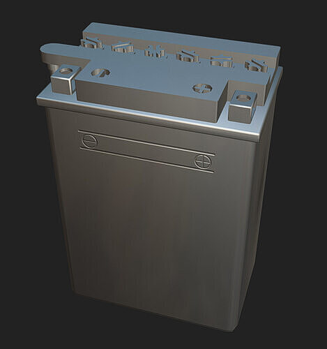 Battery 04 Low-poly 3D model 6