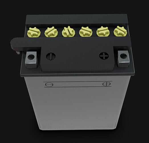Battery 04 Low-poly 3D model 3