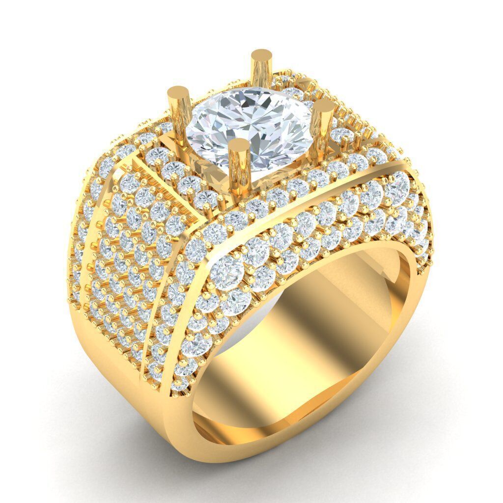 Ring For Men STL Ready For Print 1MR058 3D model_4