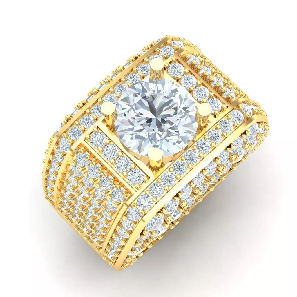 Ring For Men STL Ready For Print 1MR058 3D model_0