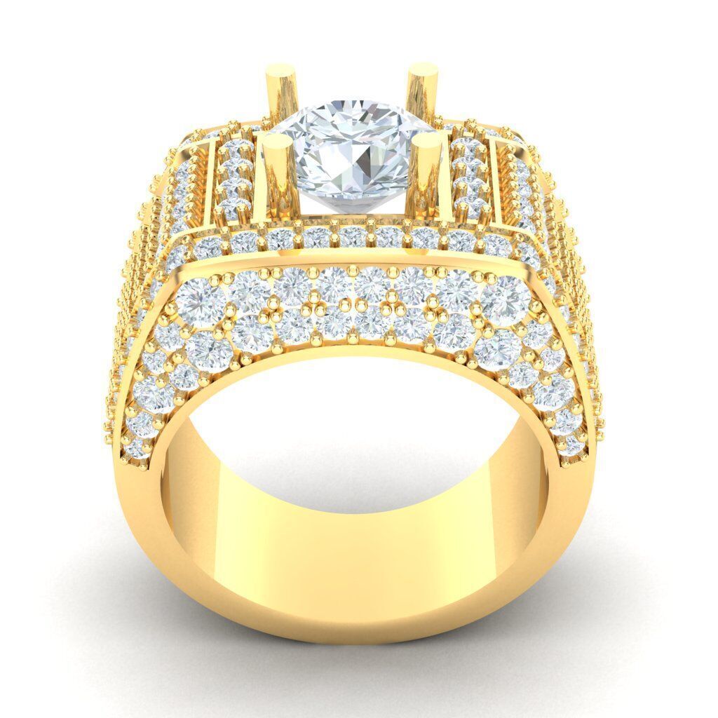 Ring For Men STL Ready For Print 1MR058 3D model_5