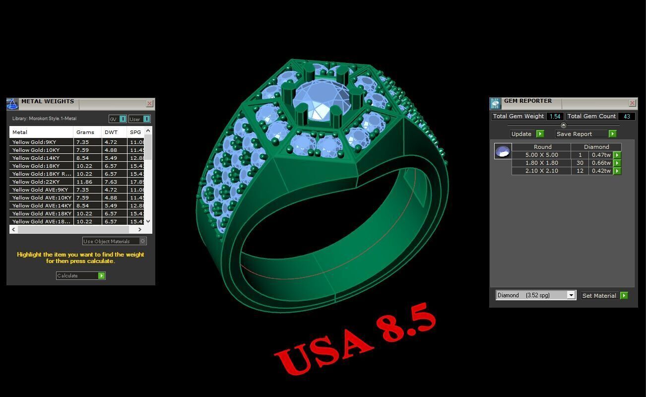 Ring For Men STL Ready For Print 1MR056 3D model_2