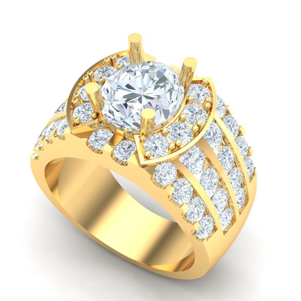 Ring For Men STL Ready For Print 1MR050 3D model_6