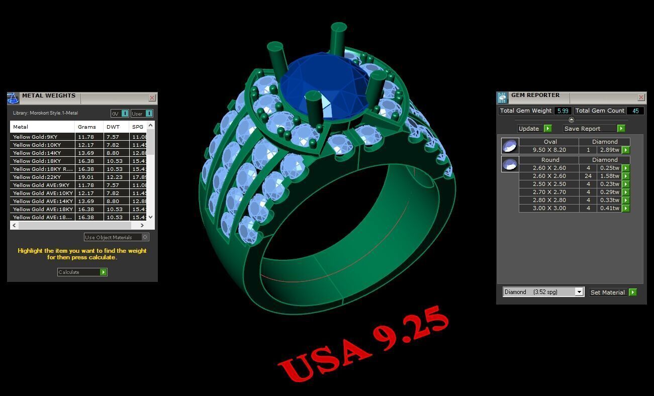 Ring For Men STL Ready For Print 1MR050 3D model_2