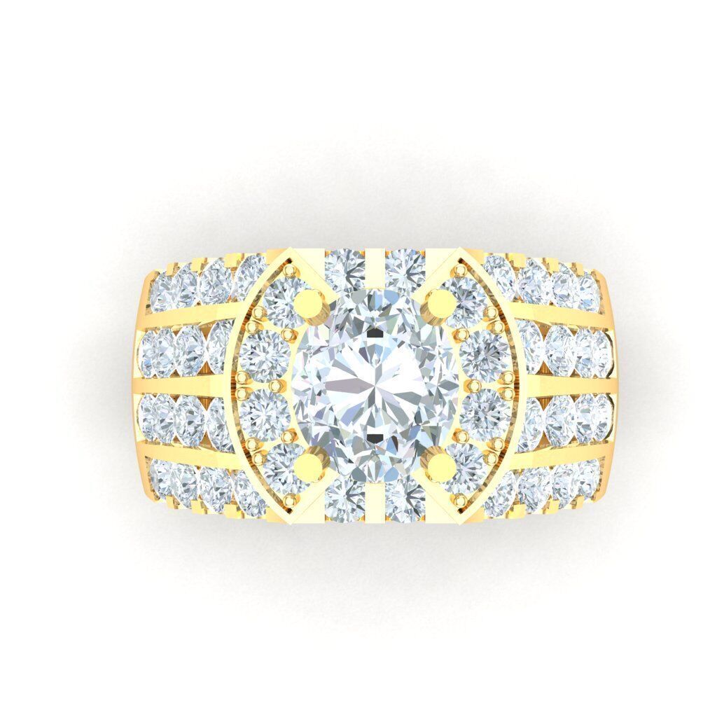 Ring For Men STL Ready For Print 1MR050 3D model_7