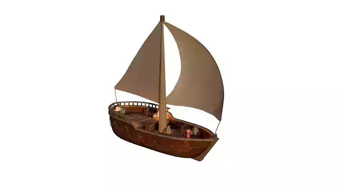Stylized old boat 