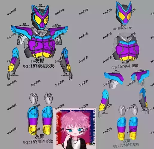 Kamen Rider gavv Cosplay Pepakura Foam Template