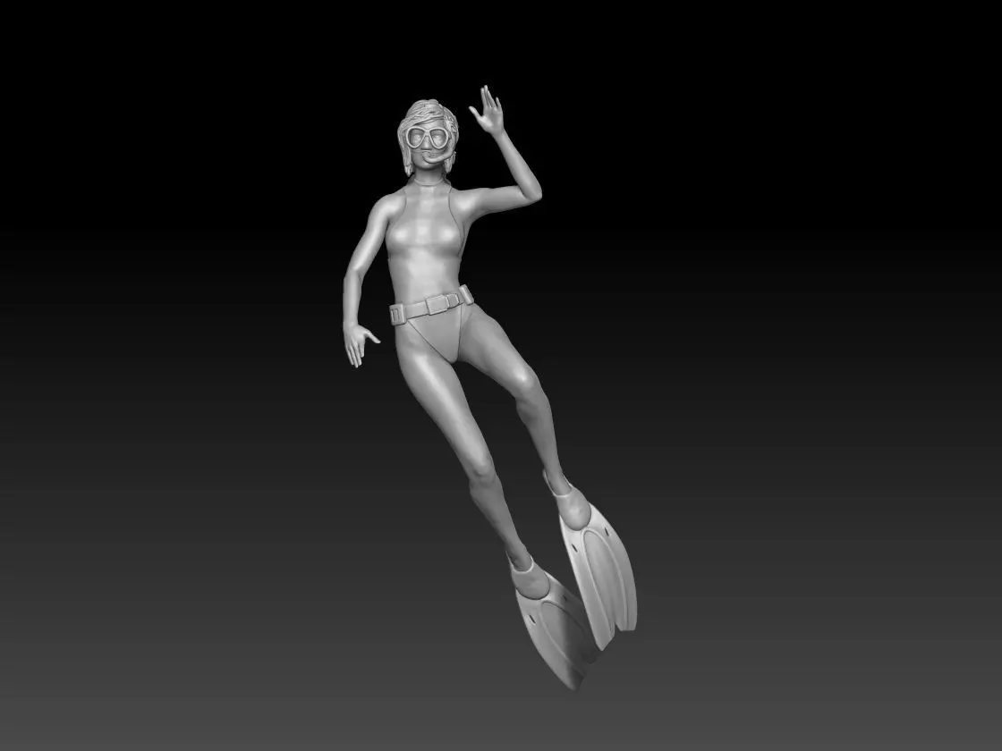 snorkeling 2025 girl 1 3D print model