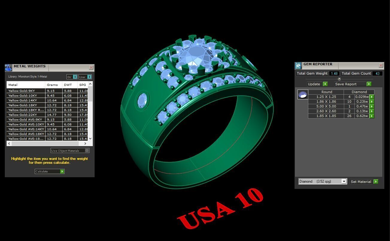 Ring For Men STL Ready For Print 1MR043 3D model_2