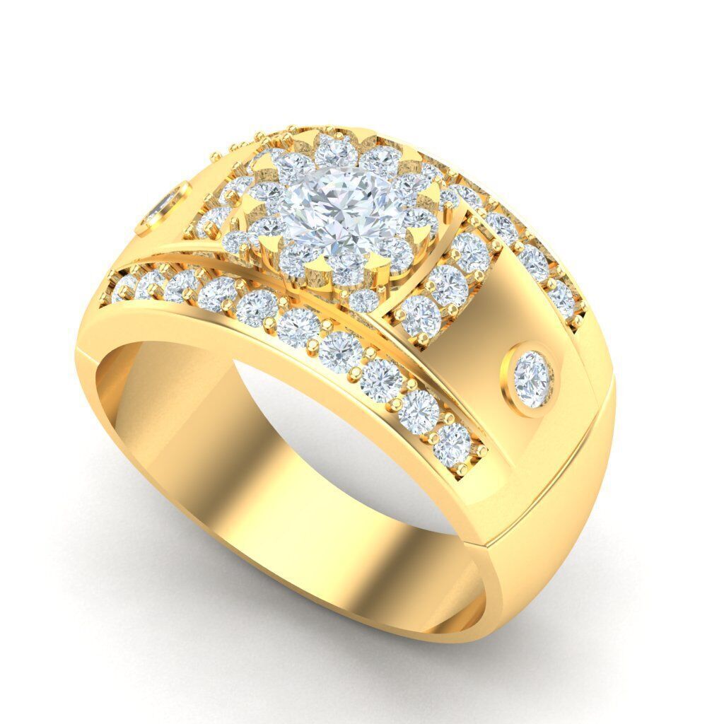 Ring For Men STL Ready For Print 1MR043 3D model_6