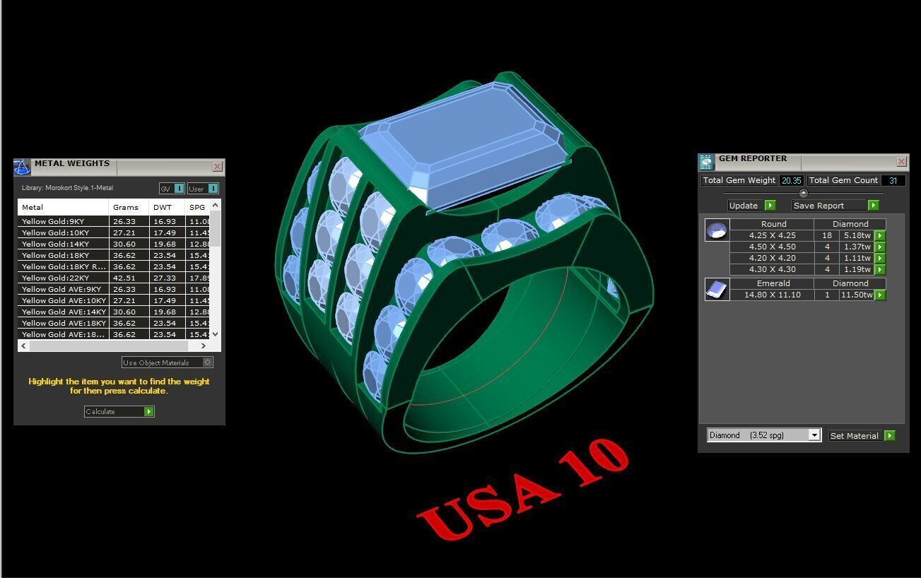 Ring For Men STL Ready For Print 1MR040 3D model_2