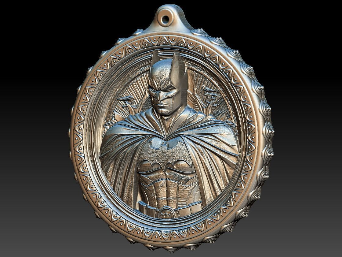HM Batman Keychain 001 3D print model_3