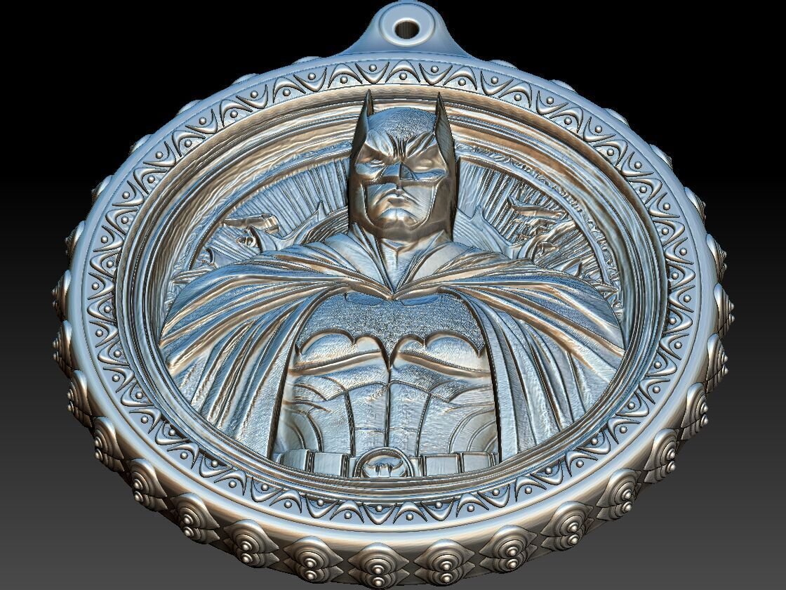 HM Batman Keychain 001 3D print model_4