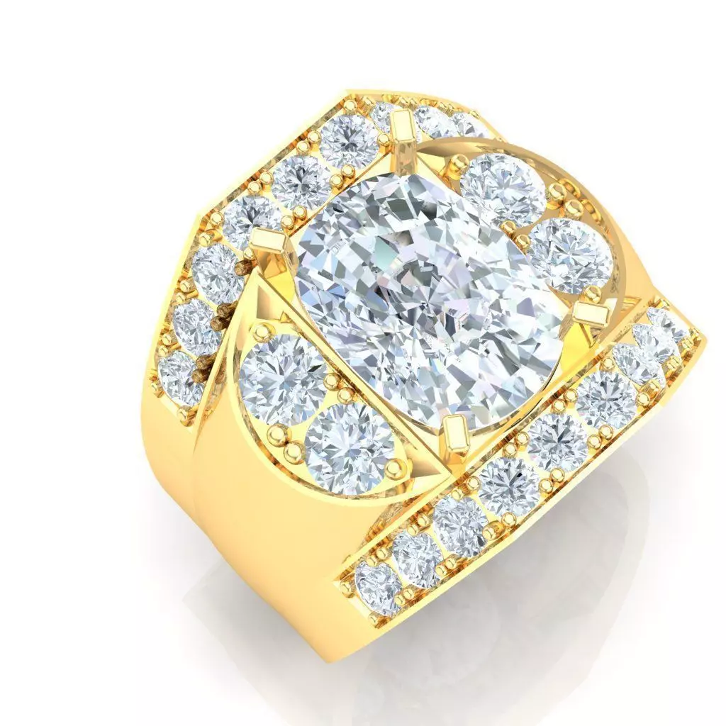 Ring For Men STL Ready For Print 1MR035 3D model_0