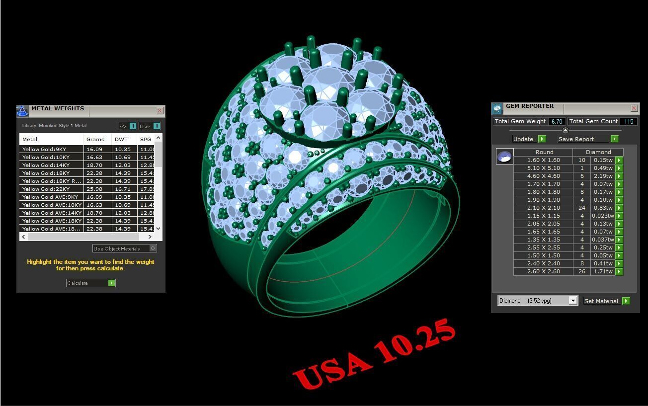 Ring For Men STL Ready For Print 1MR030 3D model_2