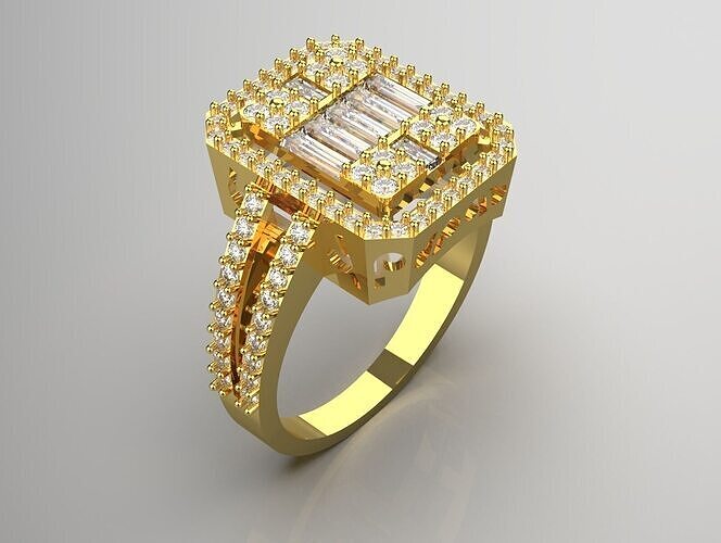 luxury jewelry ring jr00115 3D print model