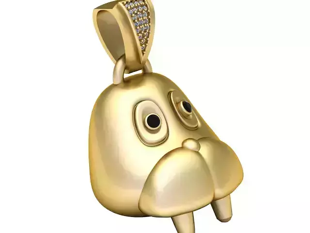 PUPPY FACE PENDANT 3D PRINTABLE MODAL 