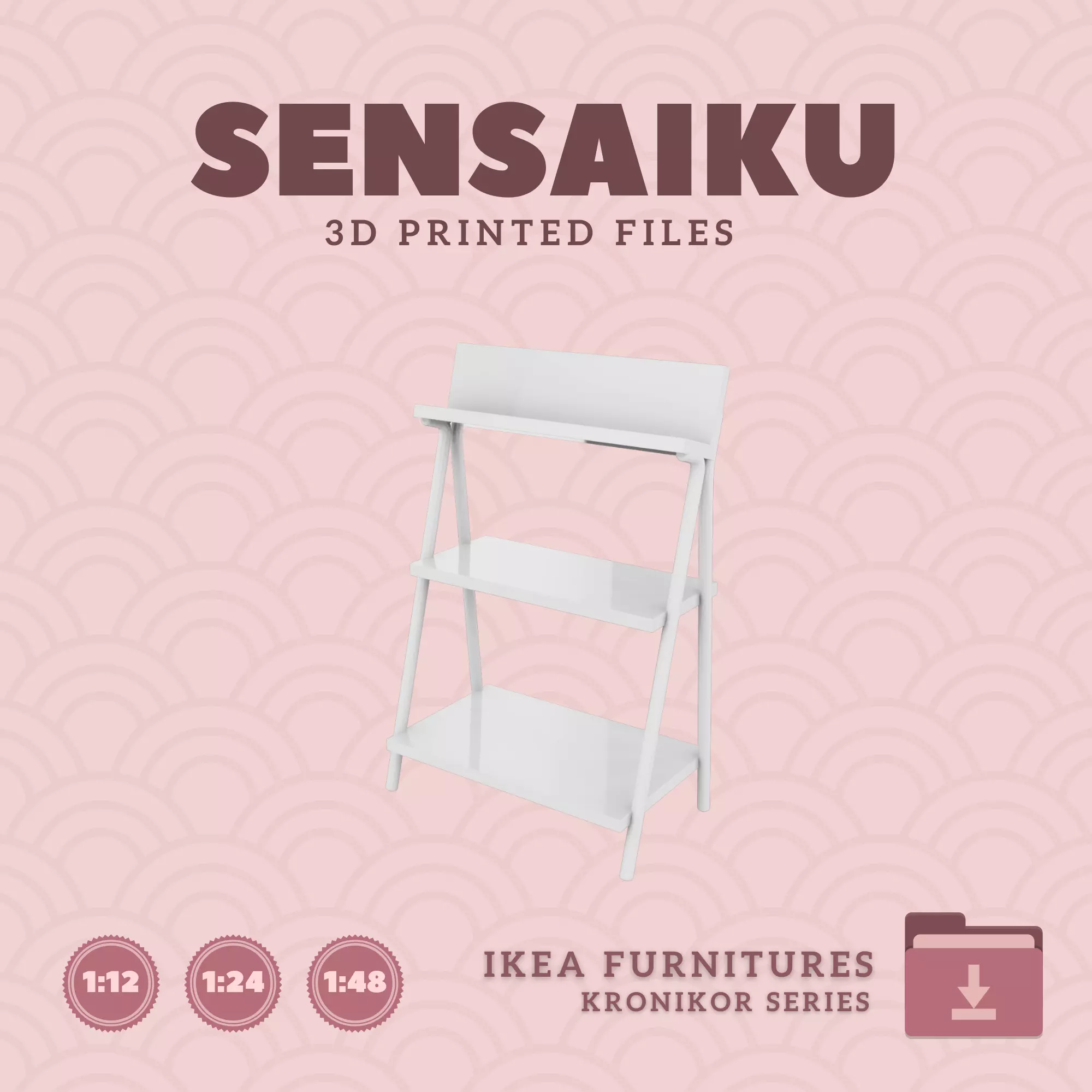 KRONIKOR Open Storage for Miniature Dollhouse - IKEA - 3D Print 3D print model