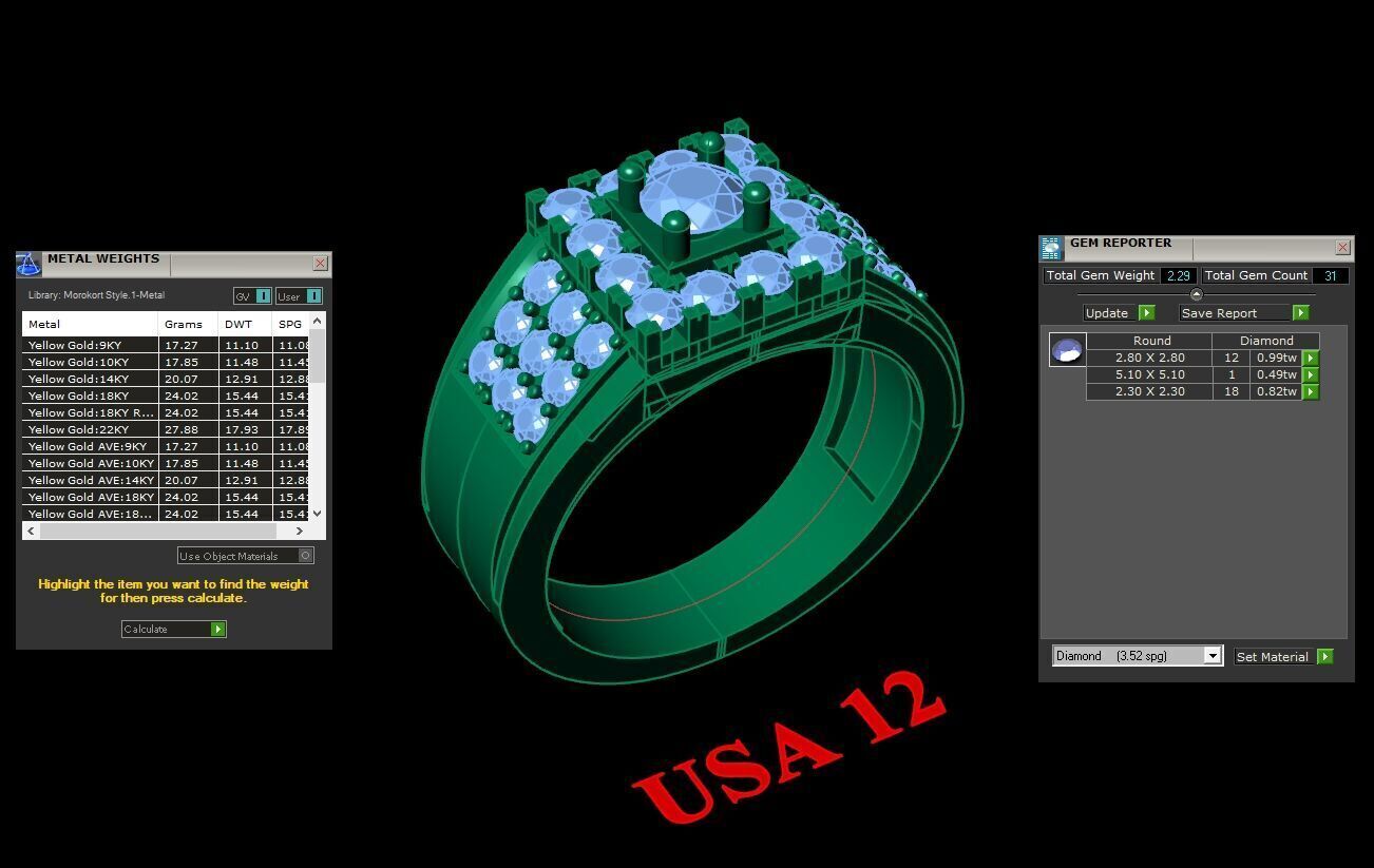 Ring For Men STL Ready For Print 1MR016 3D model_2