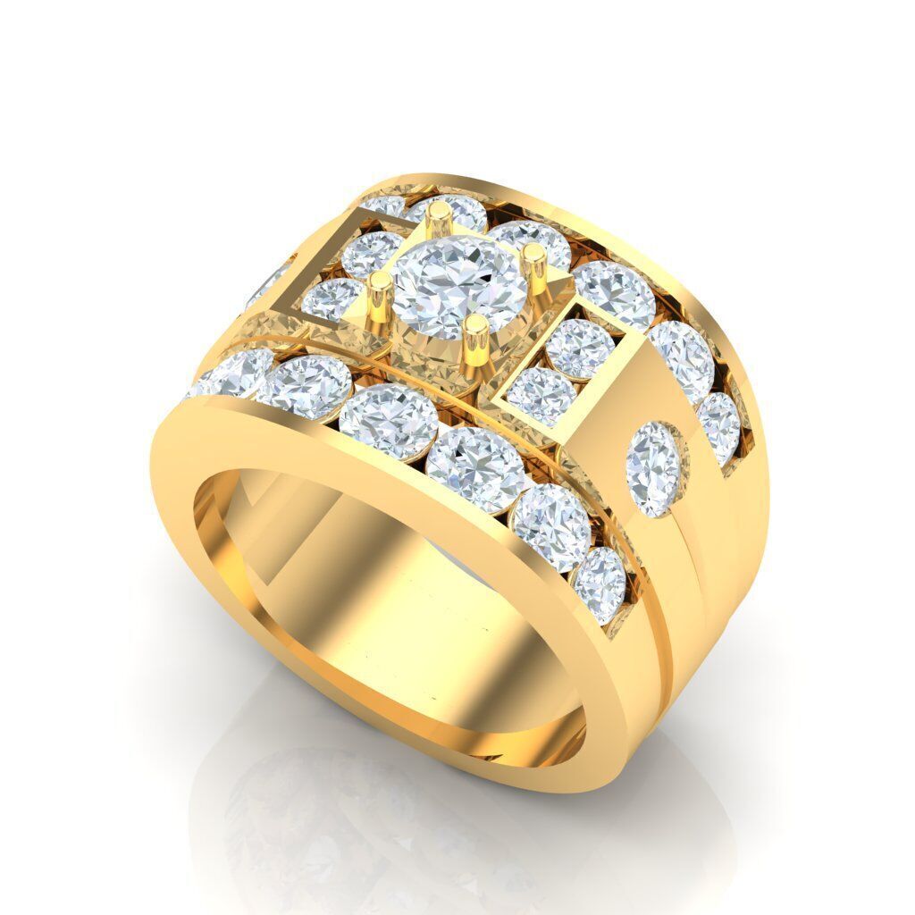 Ring For Men STL Ready For Print 1MR014 3D model_6