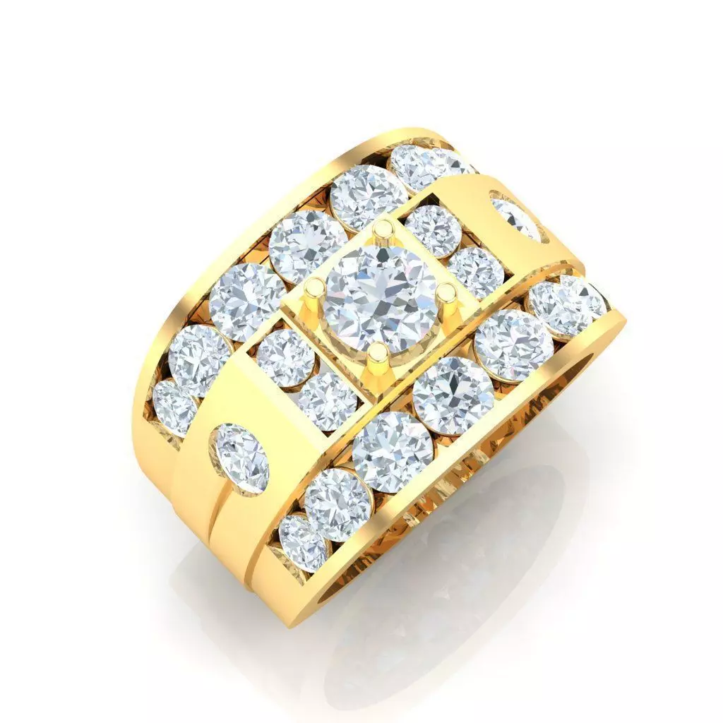 Ring For Men STL Ready For Print 1MR014 3D model_0